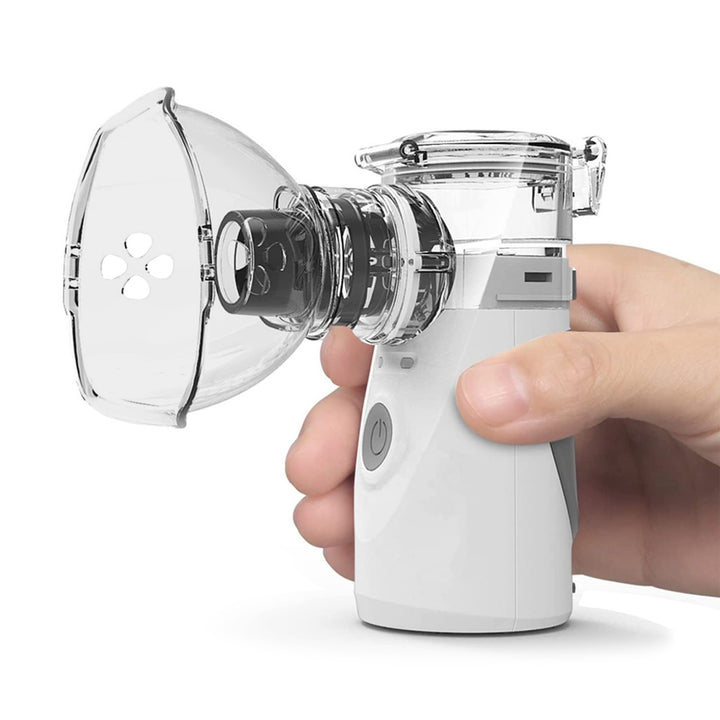 Nebulizador e inalador portátil sem fios Promedix, kit com máscaras, PR-835 + termómetro médico infravermelho sem contacto Promedix PR-960