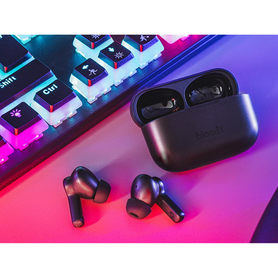 A4TECH Auriculares inalámbricos, Bluetooth 5.0, BLOODY TWS M30 Negro