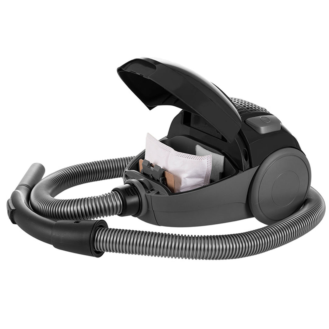 Aspirador Lafe com saco, sistema de tripla filtragem, 800 W, preto, compacto S