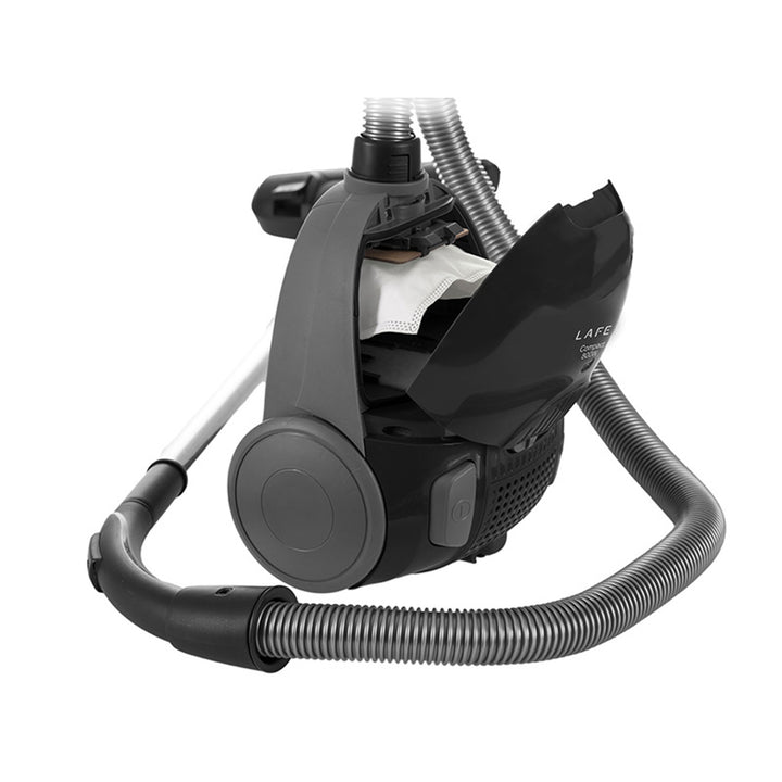 Aspirador Lafe com saco, sistema de tripla filtragem, 800 W, preto, compacto S