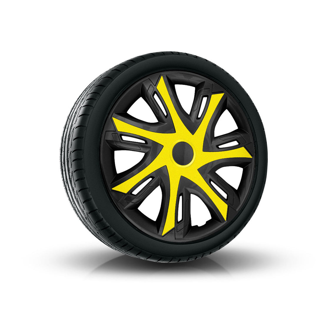 NRM N-Power tapacubos universal 15'' bicolor negro/amarillo 1 pieza