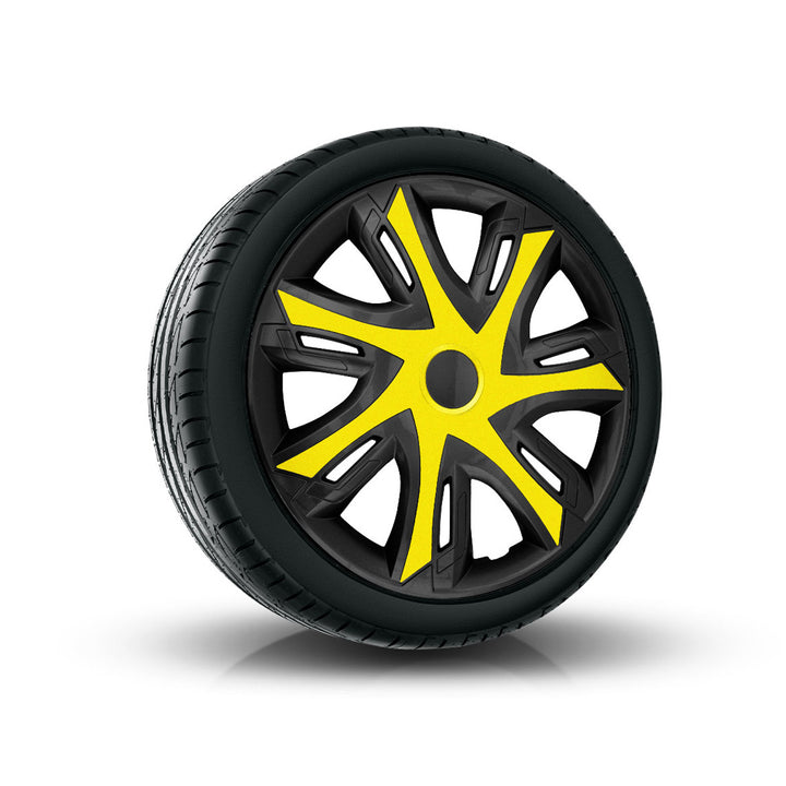 NRM N-Power tapacubos universal 15'' bicolor negro/amarillo 1 pieza
