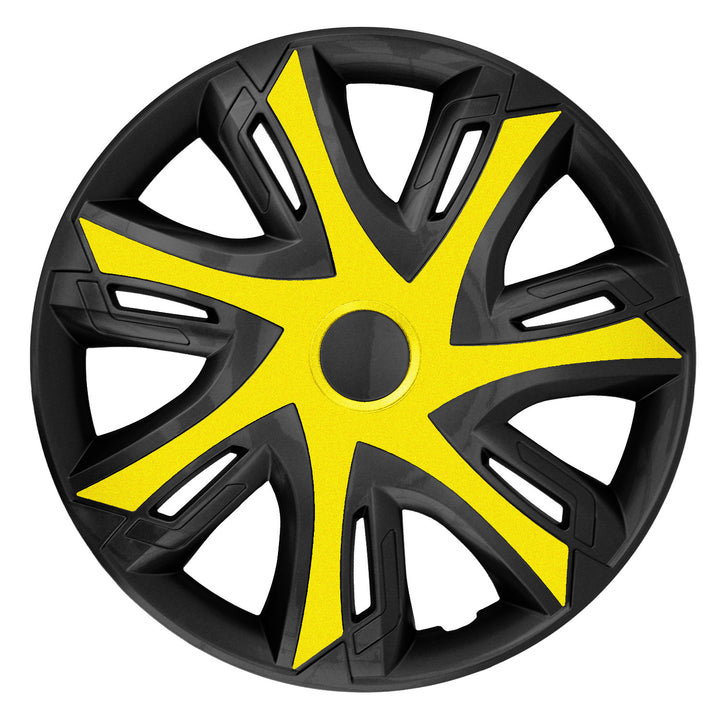 NRM N-Power tapacubos universal 15'' bicolor negro/amarillo 1 pieza