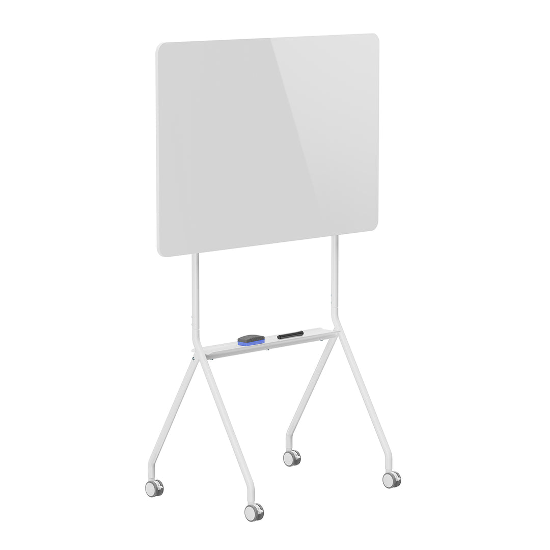 Pizarra móvil de borrado en seco Ergo Office, orientación horizontal, blanca, de una cara, con estante, dimensiones de la pizarra 1190x790mm, ER-306
