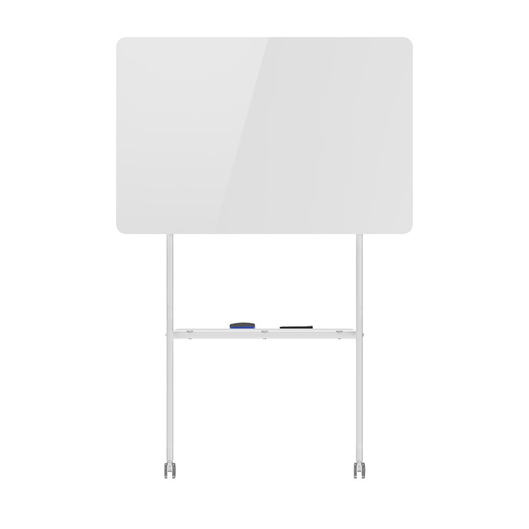 Pizarra móvil de borrado en seco Ergo Office, orientación horizontal, blanca, de una cara, con estante, dimensiones de la pizarra 1190x790mm, ER-306