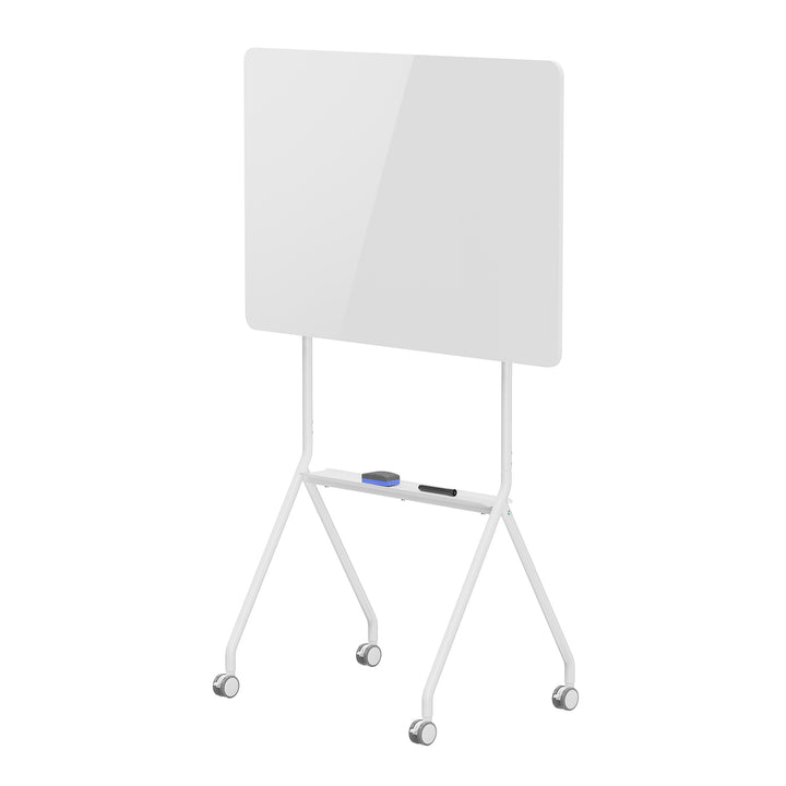 Pizarra móvil de borrado en seco Ergo Office, orientación horizontal, blanca, de una cara, con estante, dimensiones de la pizarra 1190x790mm, ER-306