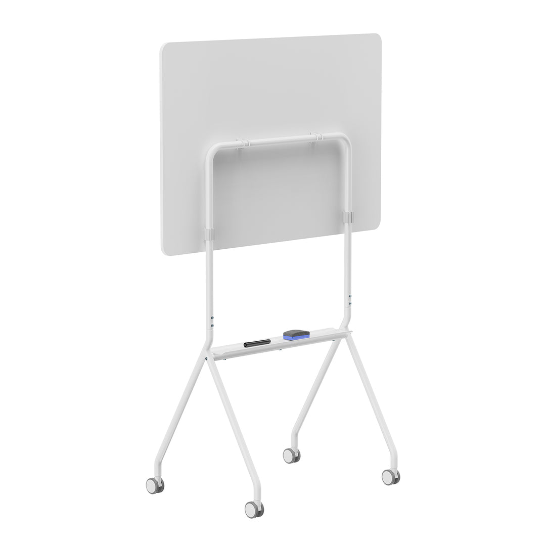 Pizarra móvil de borrado en seco Ergo Office, orientación horizontal, blanca, de una cara, con estante, dimensiones de la pizarra 1190x790mm, ER-306