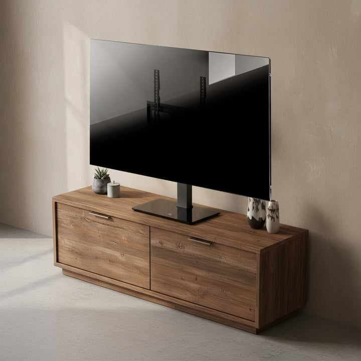 Soporte de TV universal Maclean, para mueble RTV, soporte, máx. 40kg, máx. VESA 400x400, ajuste de altura e inclinación, para televisores de 32-65", MC-1240