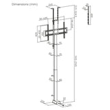 Agarre eléctrico de techo y suelo, extraíble Maclean, 43''-88'', VESA 600x400, máx. 60kg, 100-240V AC,50/60Hz