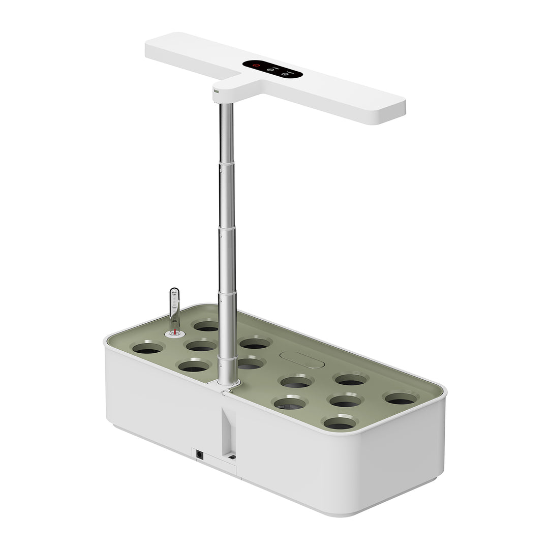 Sistema inteligente de cultivo de plantas de interior GreenBlue, maceta SMART, 4L de capacidad, para 12 plantas, LED de espectro completo, GB133