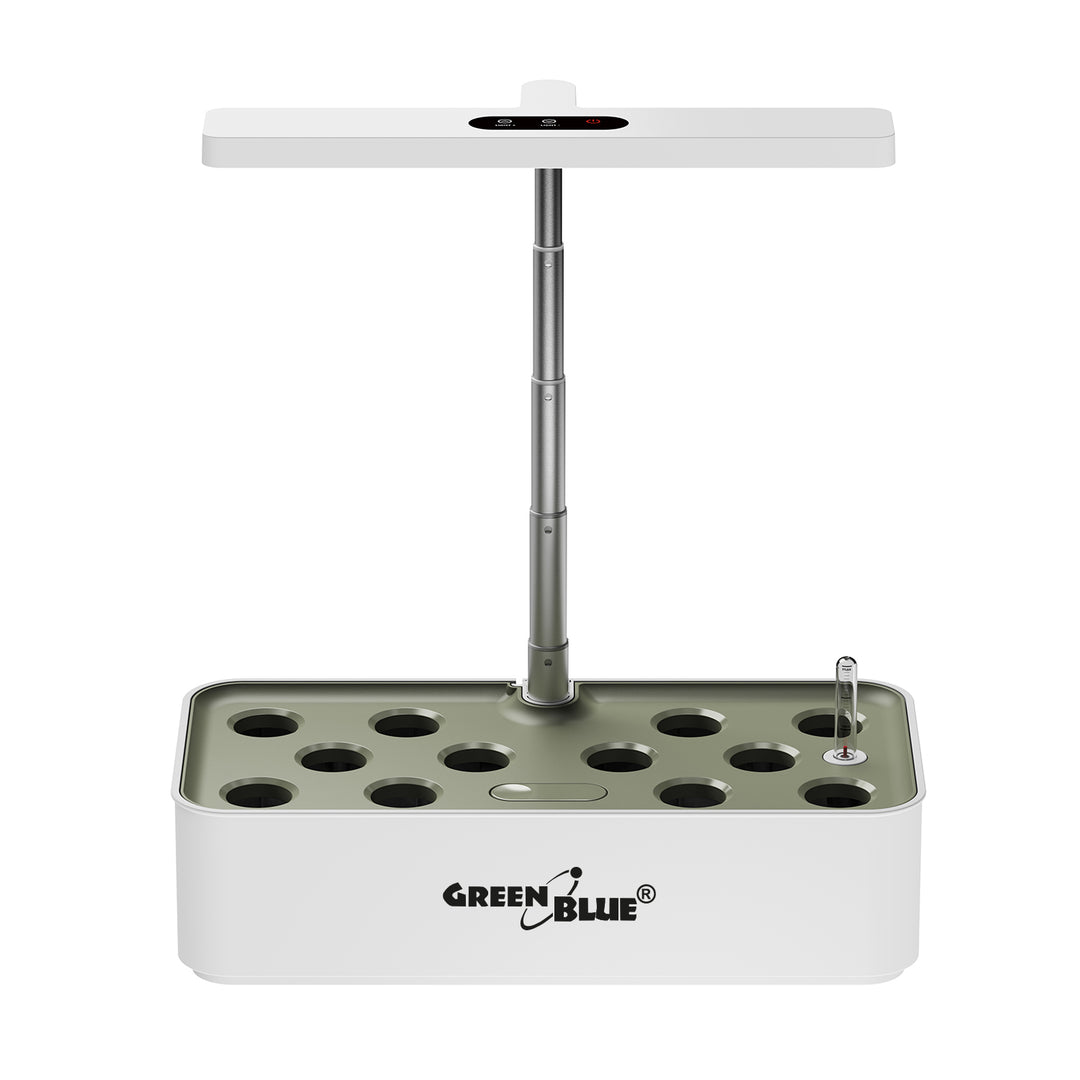Sistema inteligente de cultivo de plantas de interior GreenBlue, maceta SMART, 4L de capacidad, para 12 plantas, LED de espectro completo, GB133