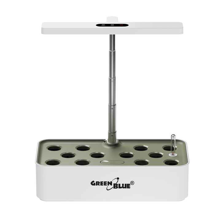 Sistema inteligente de cultivo de plantas de interior GreenBlue, maceta SMART, 4L de capacidad, para 12 plantas, LED de espectro completo, GB133