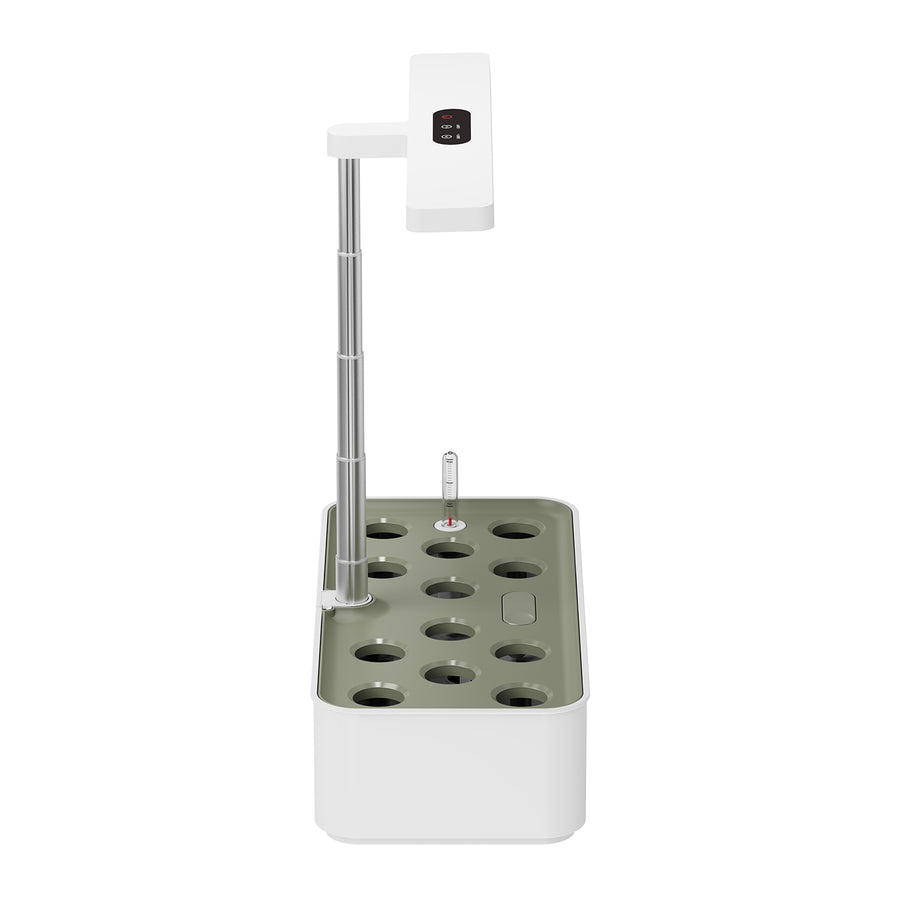 Sistema inteligente de cultivo interior GreenBlue, maceta SMART, capacidad de 4 l, para 12 plantas, LED de espectro completo, GB133