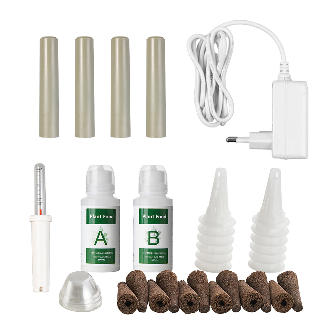 Sistema inteligente de cultivo de plantas de interior GreenBlue, maceta SMART, 4L de capacidad, para 12 plantas, LED de espectro completo, GB133