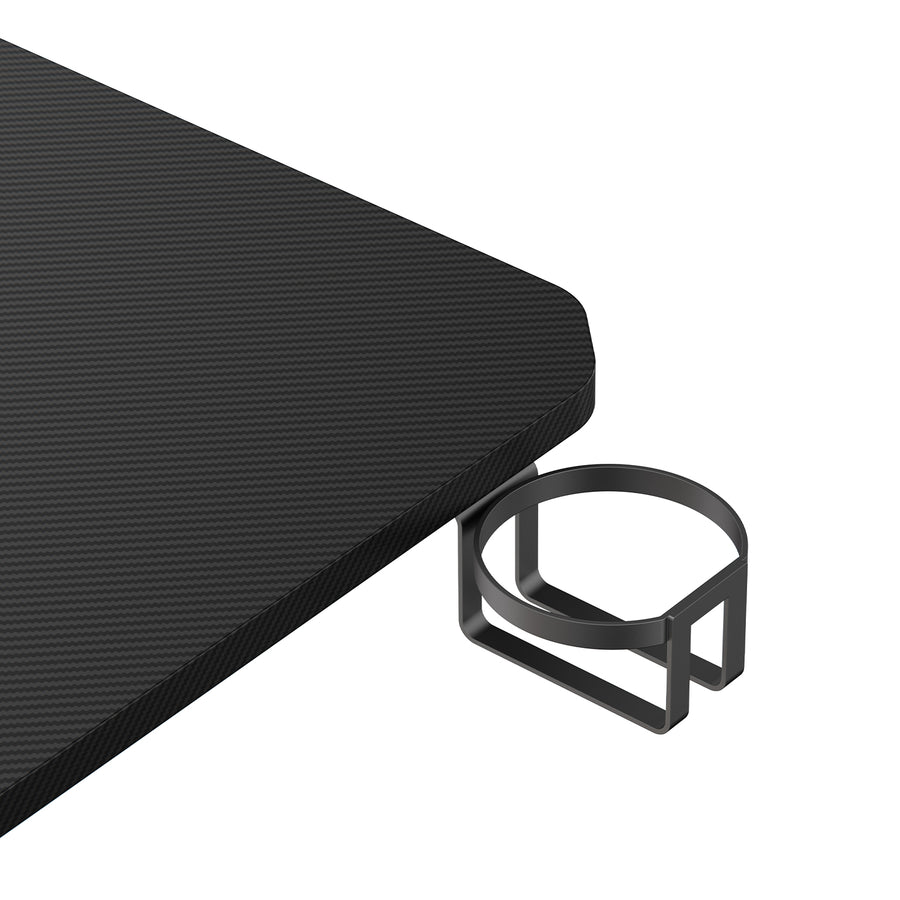 Escritorio para juegos NanoRS, negro, con soporte para auriculares y vasos, max. 75kg, dimensiones 1200x600x750mm, RS101