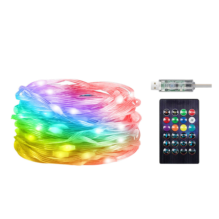 Rabalux Biri Iluminación exterior, cadena LED RGB, IP44, Wi-Fi, Bluetooth