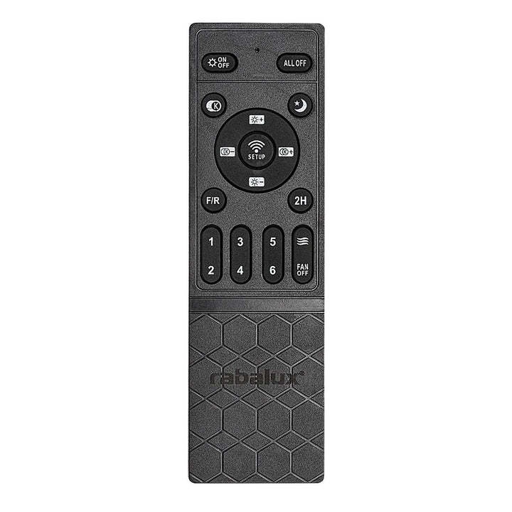 Lámpara de techo Rabalux, con ventilador, 40W, negra, Fanfy