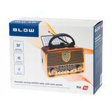 Rádio portátil BLOW Solar Analógico AM/FM BT RA10, AUX, USB, TWS