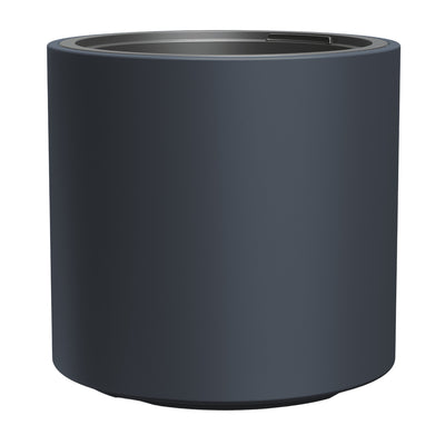 Vaso de flores Prosperplast com inserto, altura 29 cm, antracite, Heos