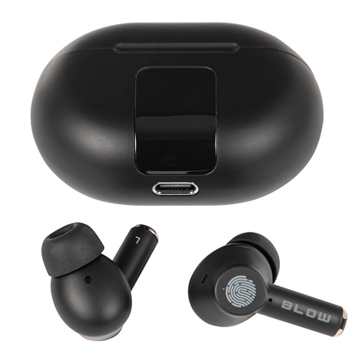 BLOW PRO ENC Auriculares inalámbricos, Bluetooth 5.3, pantalla LED, sistema ENC, NEGRO