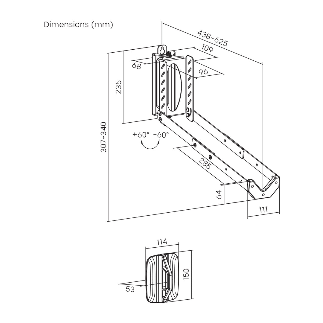 Aparcabicicletas de pared Maclean, 35 kg máx., MC-498, 2 piezas