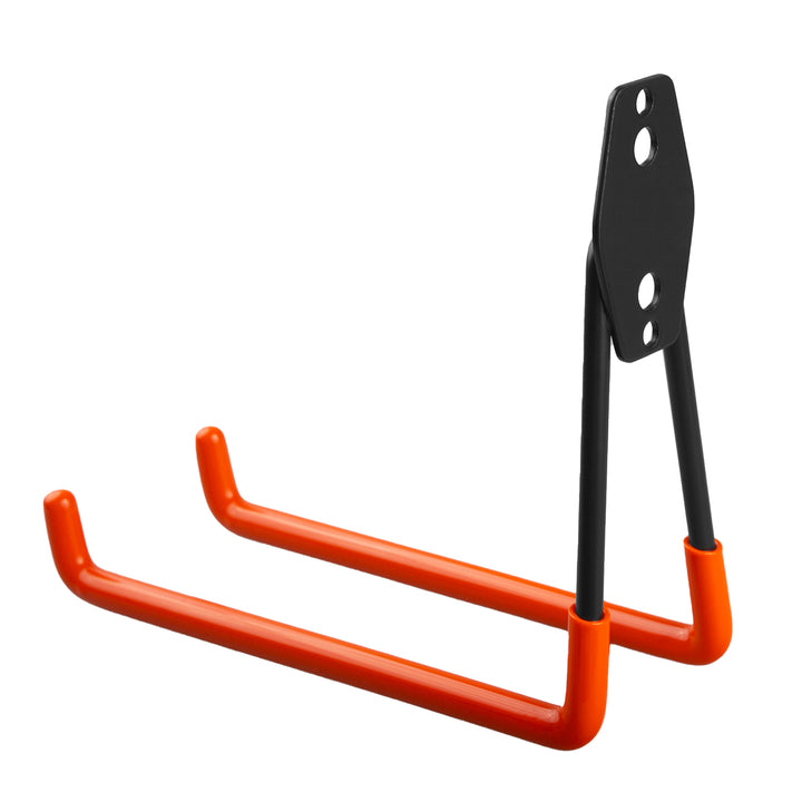 Suporte de parede Maclean Garage para pneus, ferramentas de jardim, escadas e mangueiras. Aço, carga máxima de 70 kg, MC-442 + MC-443 (carga máxima de 50 kg) + MC-444 (carga máxima de 25 kg)