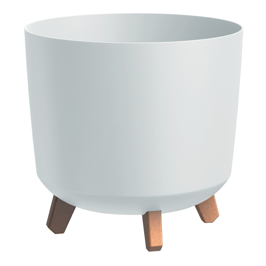 Vaso de flores Prosperplast, com pernas, acessório para irrigação, altura 28,5 cm, branco, Gracia Tubus, conjunto de 2 peças