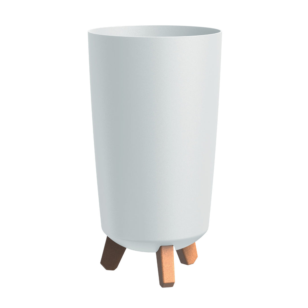 Vaso Prosperplast, diâmetro 195 mm, altura 365 mm, com pernas, branco, Gracia Tubus Slim, conjunto de 3 peças