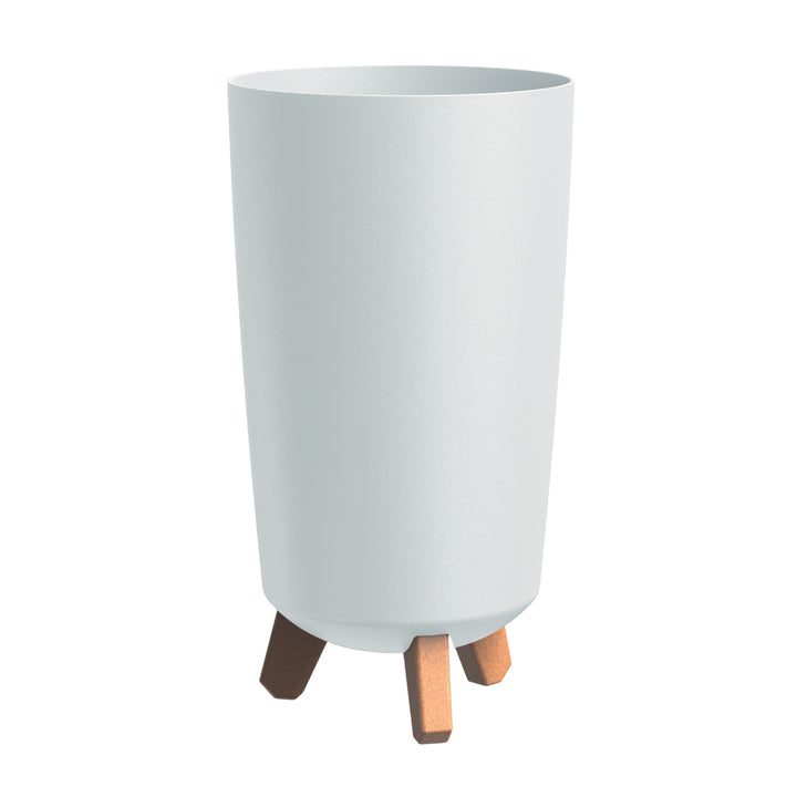 Vaso Prosperplast, diâmetro 195 mm, altura 365 mm, com pernas, branco, Gracia Tubus Slim, conjunto de 3 peças