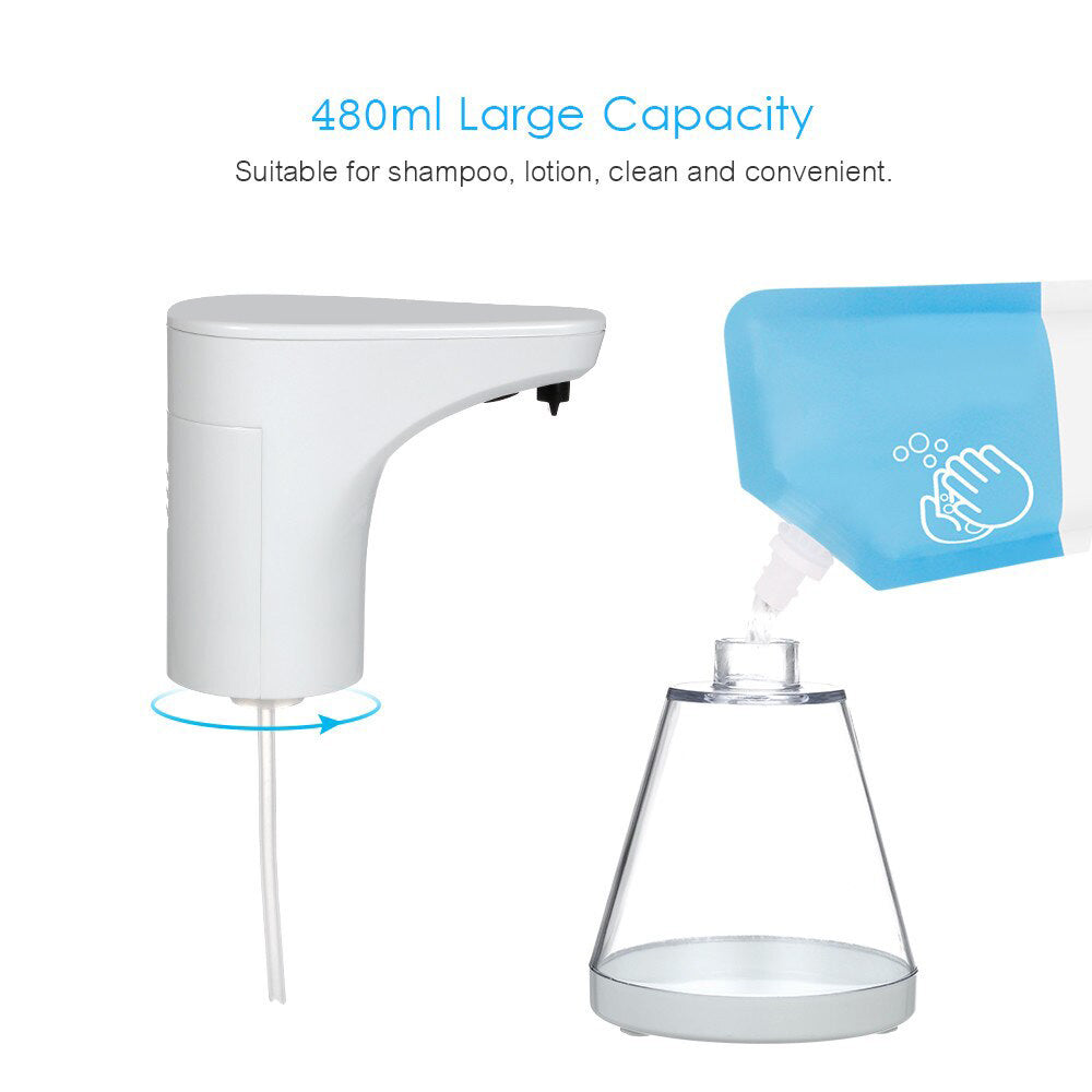 Dispensador automático Promedix, recipiente dispensador para sabonetes líquidos, líquidos desinfectantes, 480ml, 4 pilhas AA PR-530 + 4 pilhas Varta Industrial LR6/AA R-06
