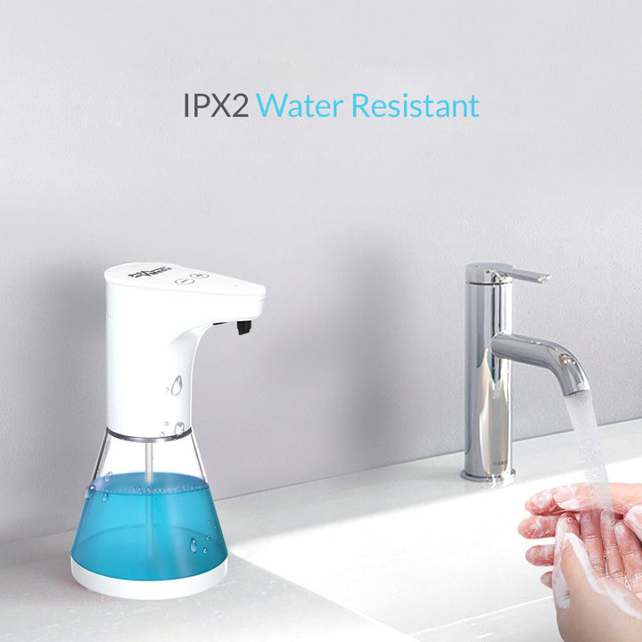 Dispensador automático Promedix, recipiente dispensador para sabonetes líquidos, líquidos desinfectantes, 480ml, 4 pilhas AA PR-530 + 4 pilhas Varta Industrial LR6/AA R-06