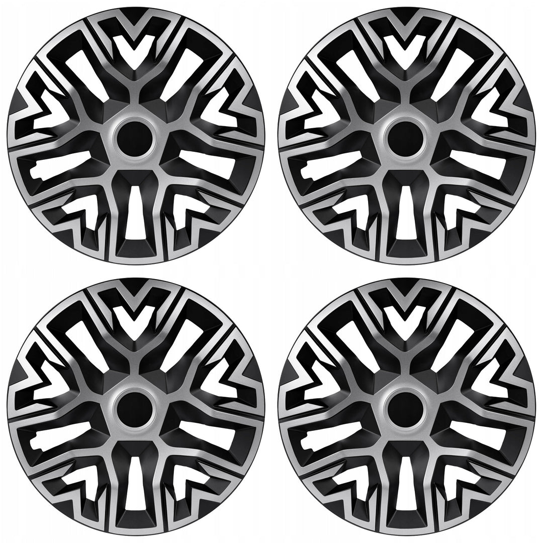 Calotas universais 14'' NRM The Best Bicolor Prata/Preto 4 peças