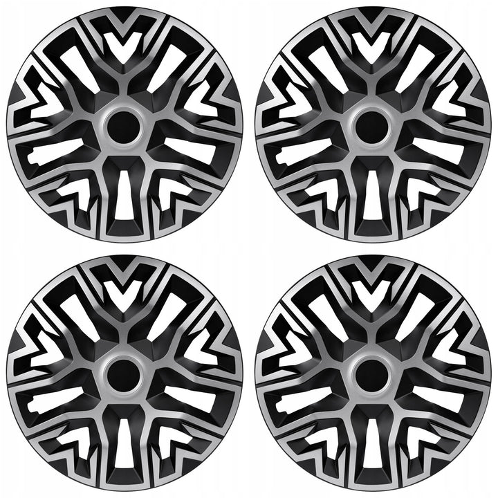 Calotas universais 14'' NRM The Best Bicolor Prata/Preto 4 peças