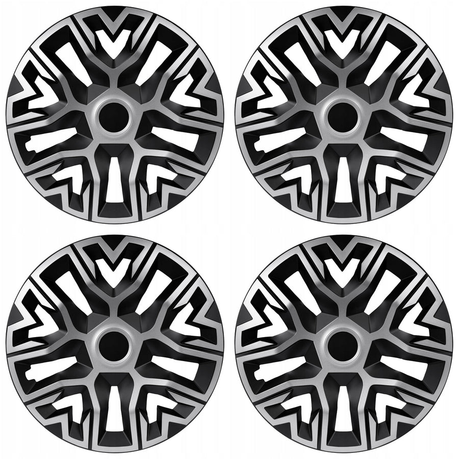 Calotas universais 14'' NRM The Best Bicolor Prata/Preto 4 peças