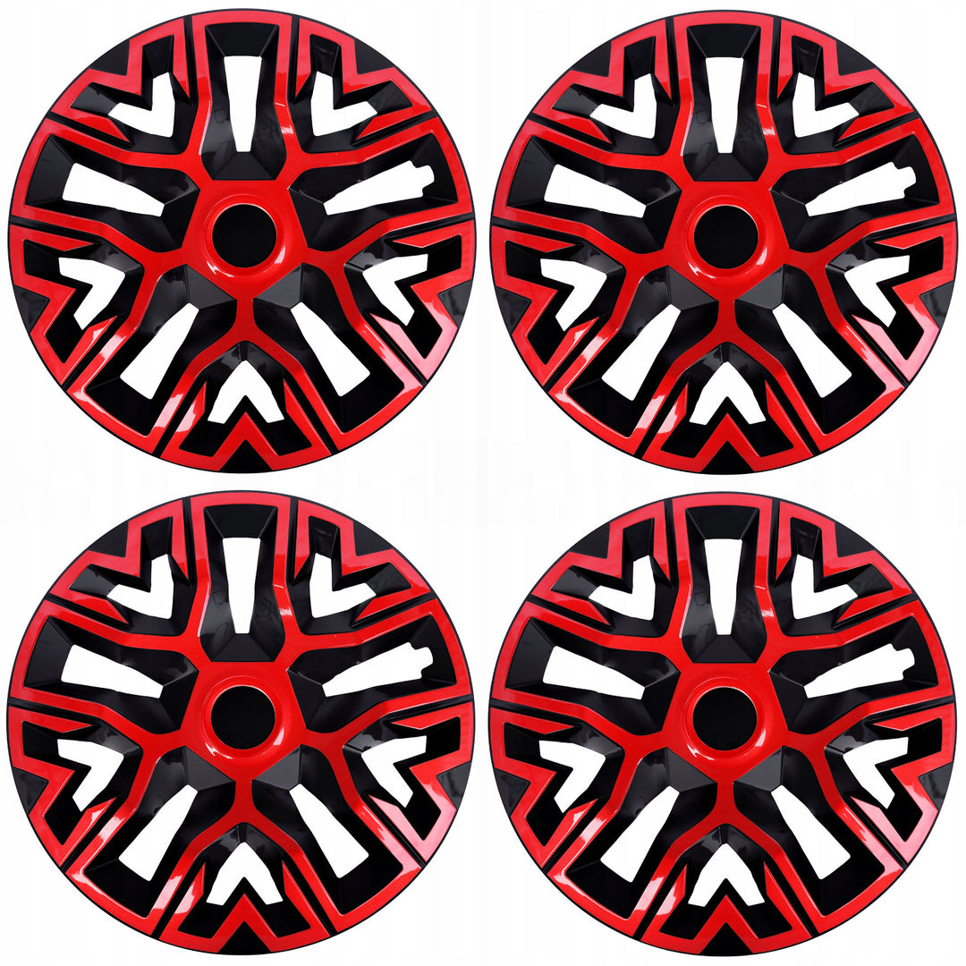 Tampões universais 14'' NRM The Best Bicolor Vermelho/Preto 4 peças