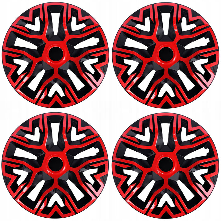 Tampões universais 14'' NRM The Best Bicolor Vermelho/Preto 4 peças