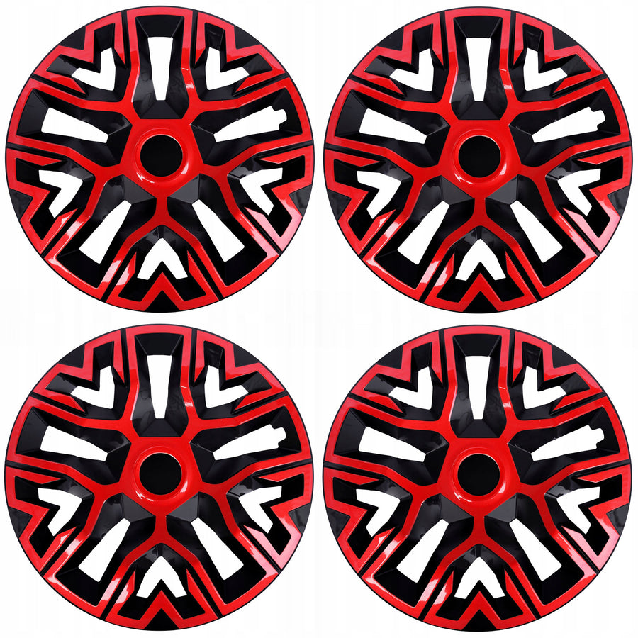 Tampões universais 14'' NRM The Best Bicolor Vermelho/Preto 4 peças