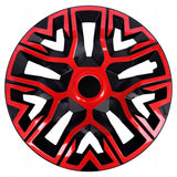 Tampões universais 14'' NRM The Best Bicolor Vermelho/Preto 4 peças