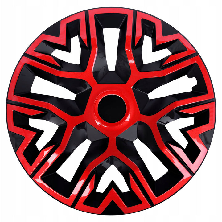 Tampões universais 14'' NRM The Best Bicolor Vermelho/Preto 4 peças