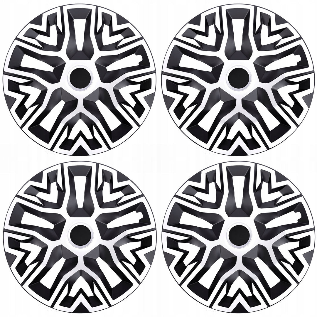 Universal 14'' NRM As melhores tampões bicolores preto e branco, conjunto de 4 peças