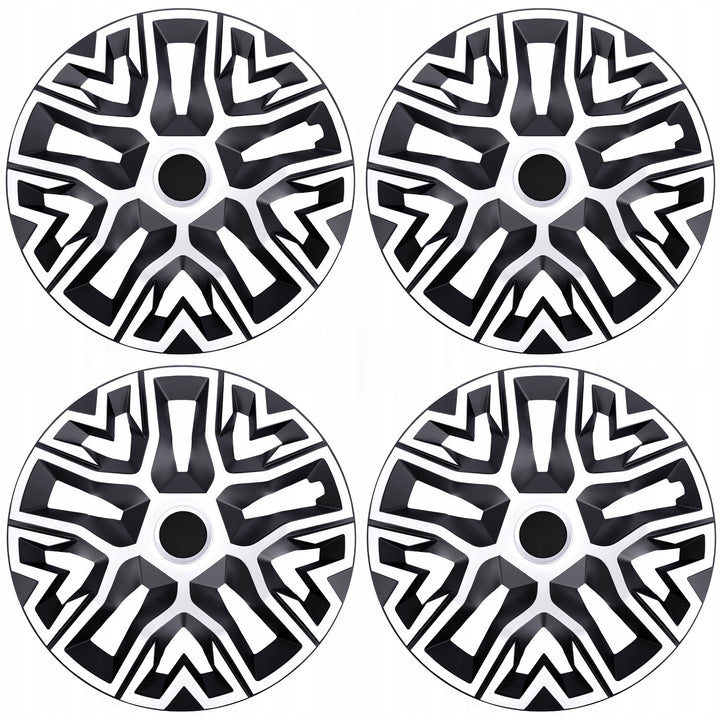 Universal 14'' NRM As melhores tampões bicolores preto e branco, conjunto de 4 peças