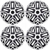 NRM The Best Bicolor Tapacubos universales 16'' blanco y negro 4 piezas