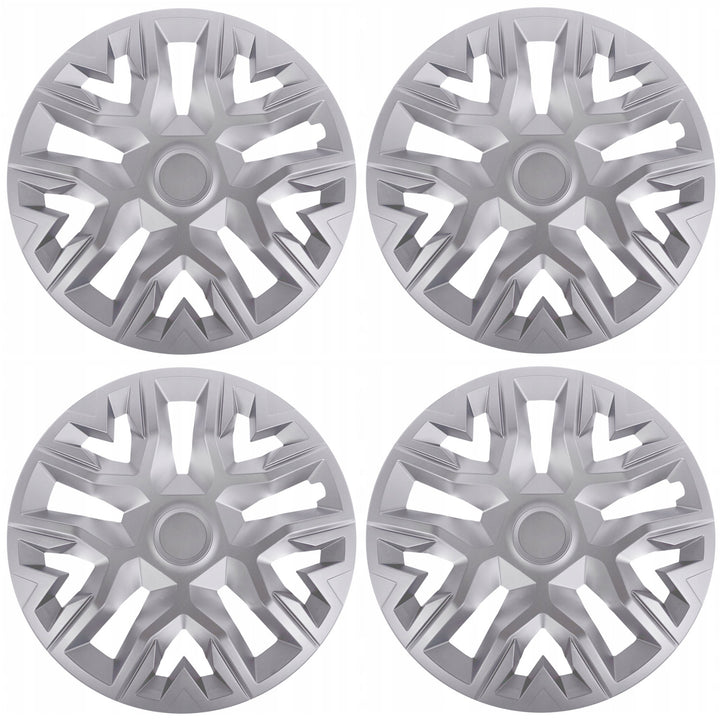 Tapacubos universales 14'' NRM The Best plata 4 piezas