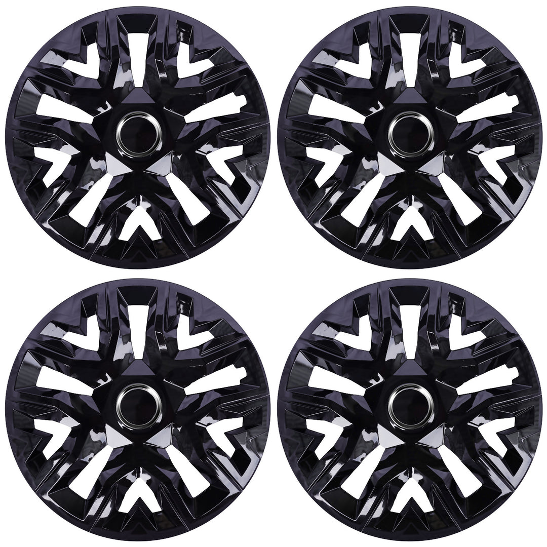 NRM Tapacubos universales 15'' Perfecto lacado negro 4 piezas