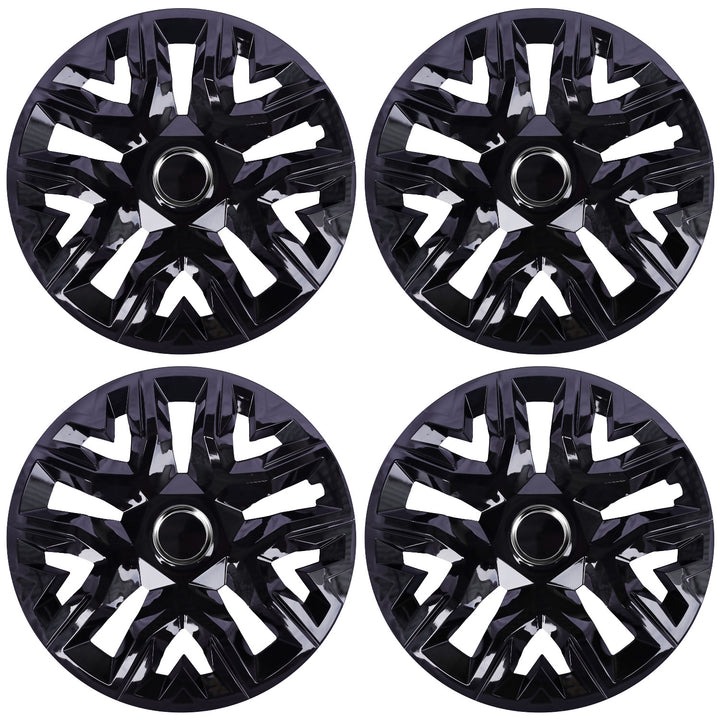 NRM Tapacubos universales 15'' Perfecto lacado negro 4 piezas