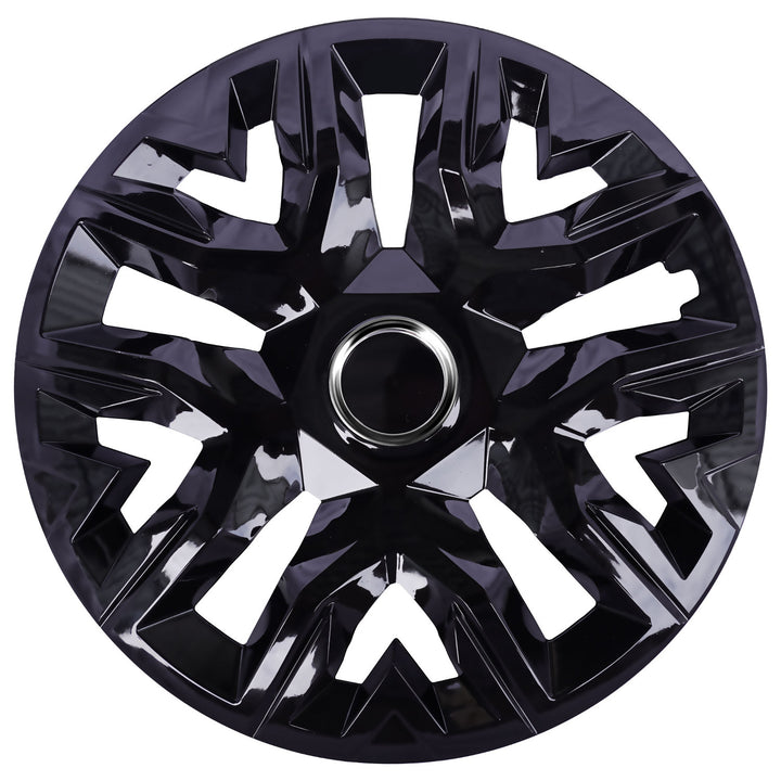 NRM Tapacubos universales 15'' Perfecto lacado negro 4 piezas