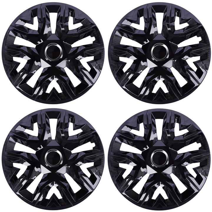 NRM Perfecto Tapacubos universales 16'' lacado negro 4 piezas