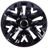 Tampões universais NRM Perfecto 16'' lacados a preto, 4 peças