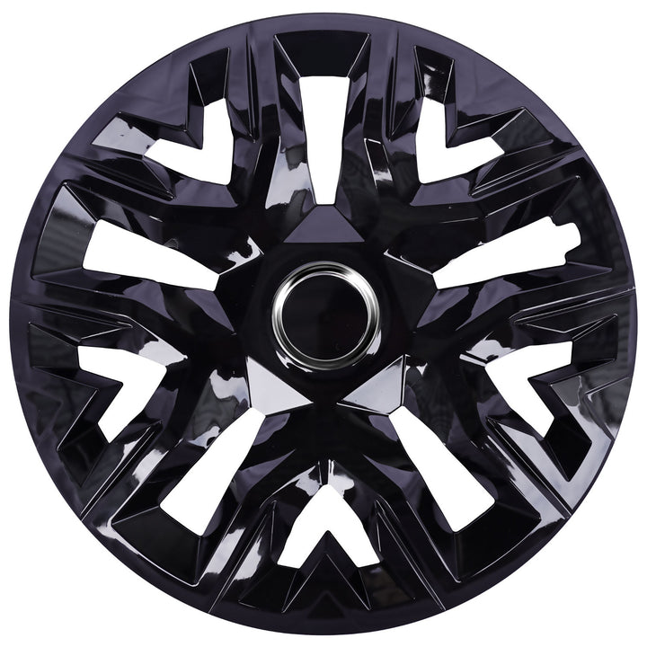 NRM Perfecto Tapacubos universales 16'' lacado negro 4 piezas