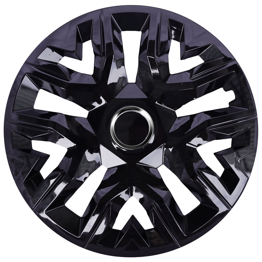 Tampões universais NRM Perfecto 16'' lacados a preto, 4 peças